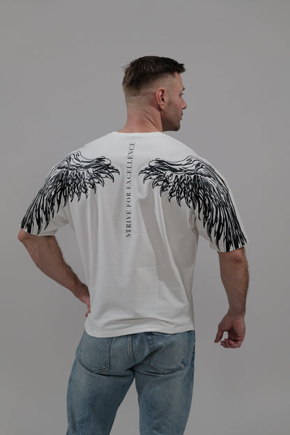 BS "ASCENDER" - Heavy Oversizedshirt mit Flügelmotiv/Ärmelbackprint - theblessed