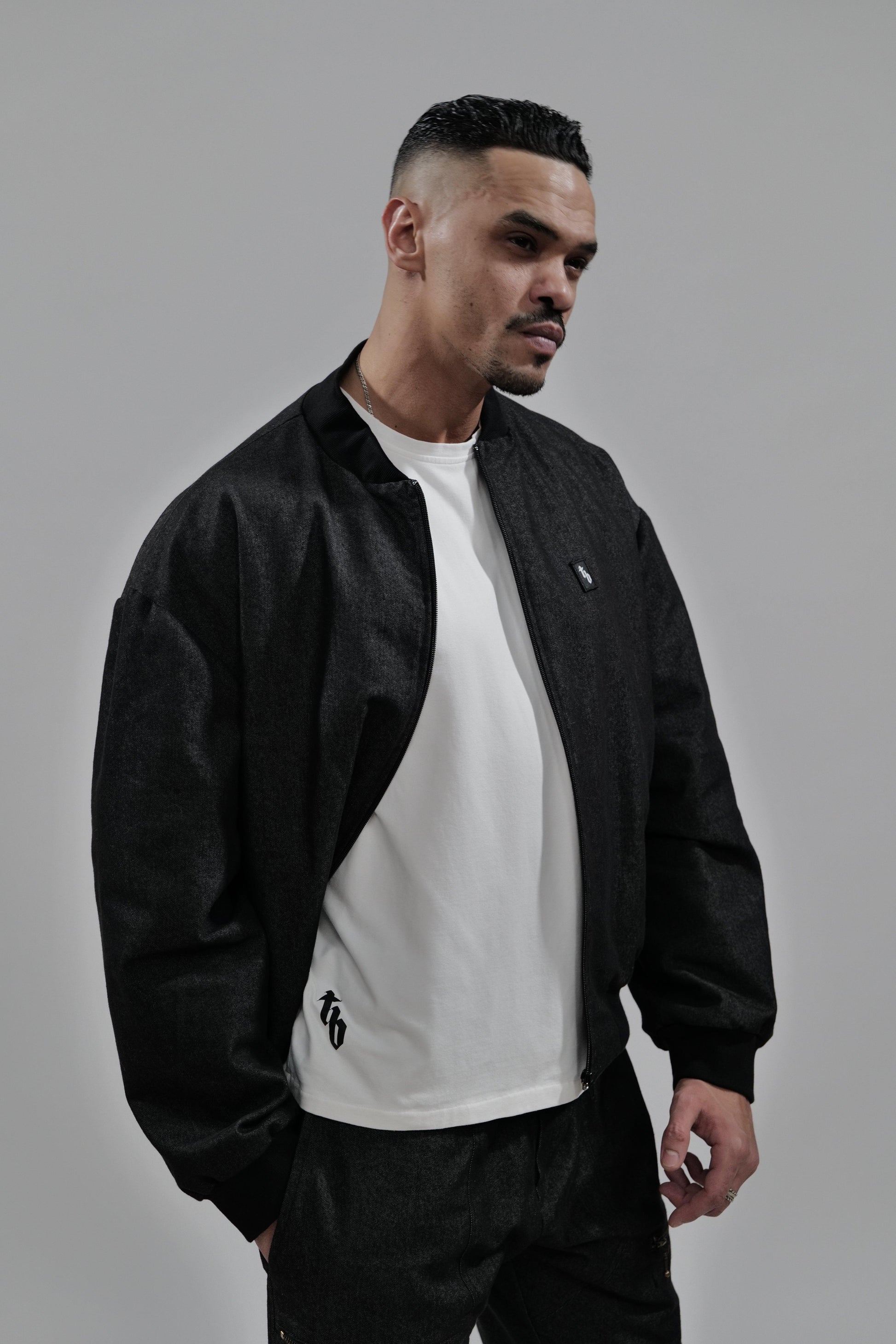 Collegestyle Jacke mit Schriftzug Brustbadge Stylische Jacke